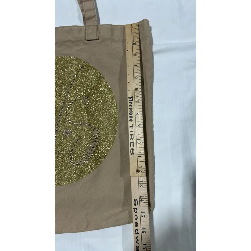 Victoria Secret Tote Bag Beige Canvas